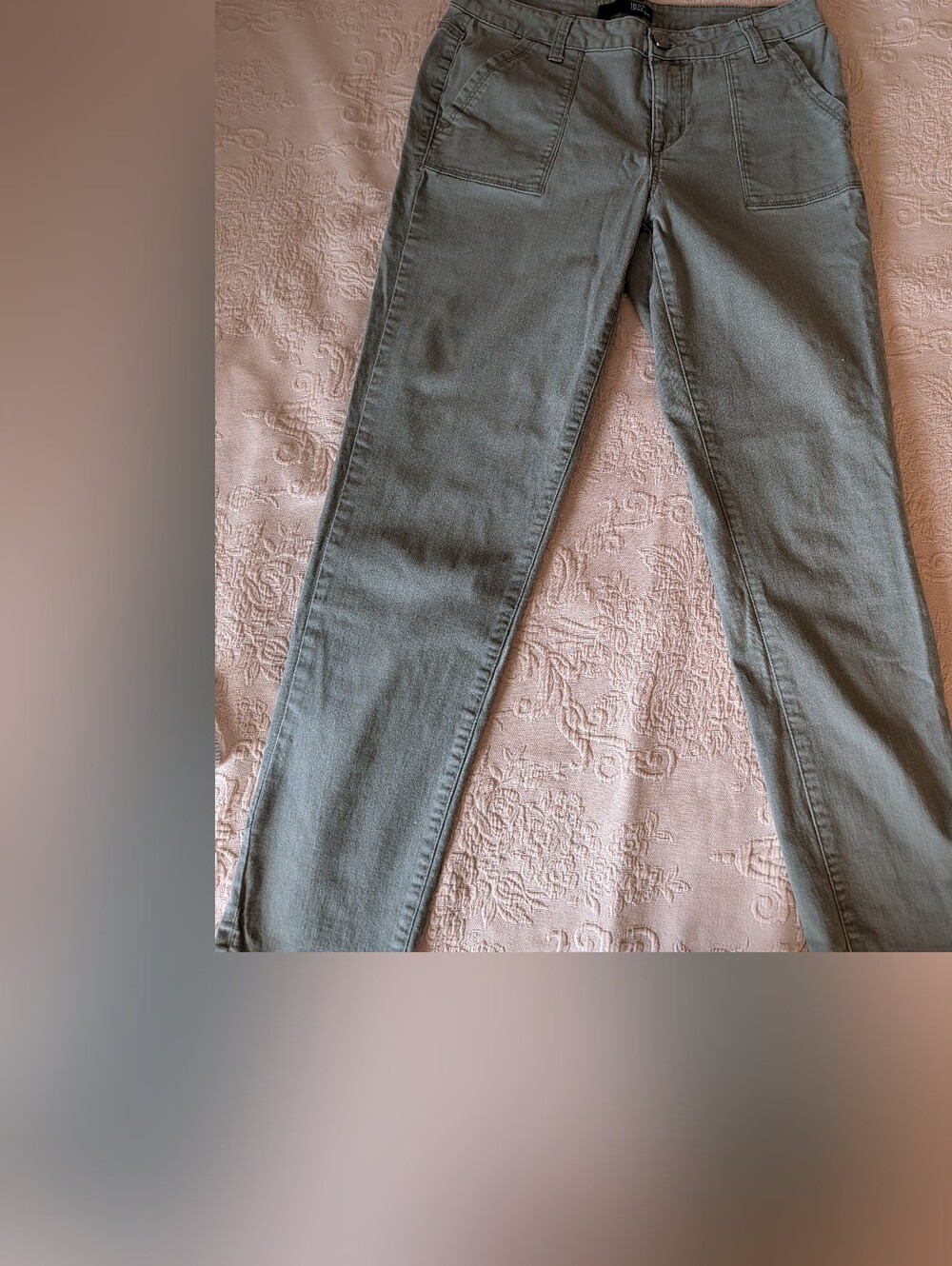 1822 Denim Skinny Jeans in Olive Green